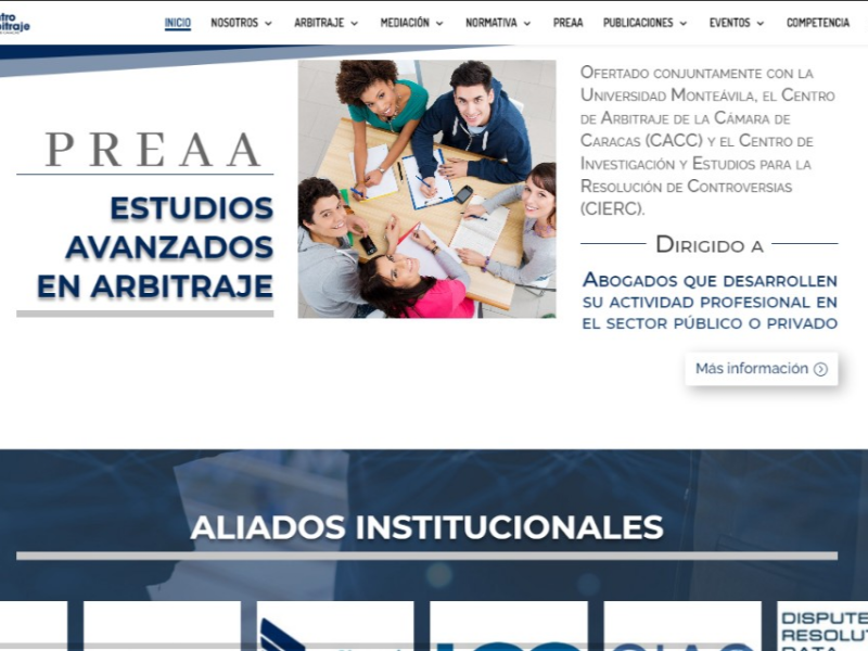 Diseño de web para Centro de Arbitraje de La Cámara de Caracas